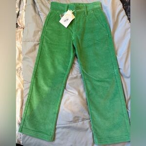 TBBC Green Kids Corduroy Pants size 6 BNWT